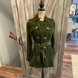 LL Bean green corduroy coat